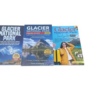 Glacier National Park Travel Guides 2025 editions Lot of 3 Like New Condition